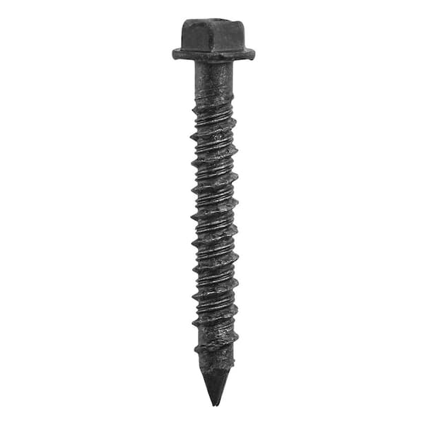 Tapcon 1/4 in. x 1.75 in. Hex-Washer-Head Black Concrete Anchors