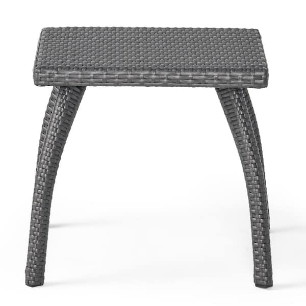 Unbranded Elegant Woven Gray Wicker Side Table