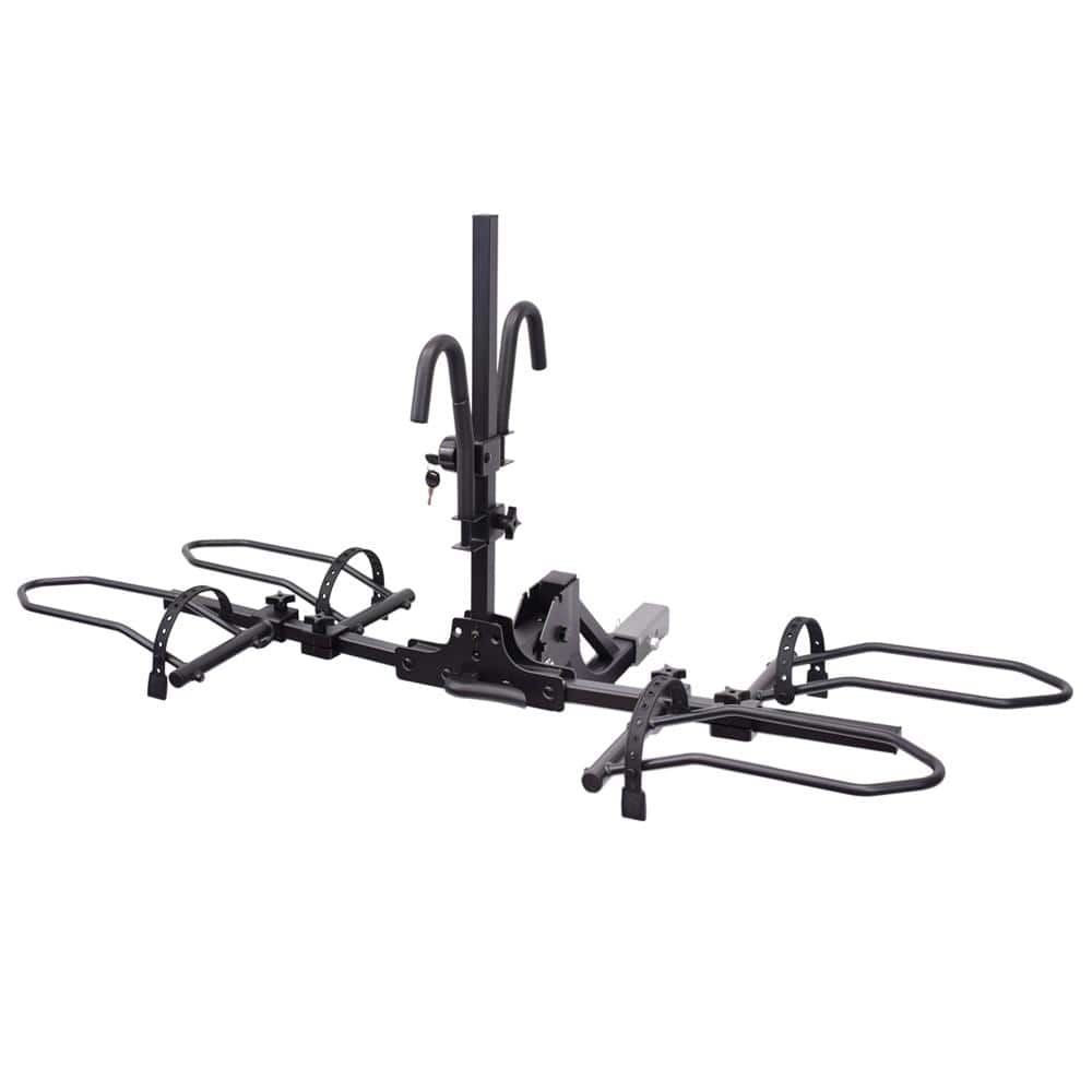 Black Steel Hitch Mount Folding E-Bike Carrier