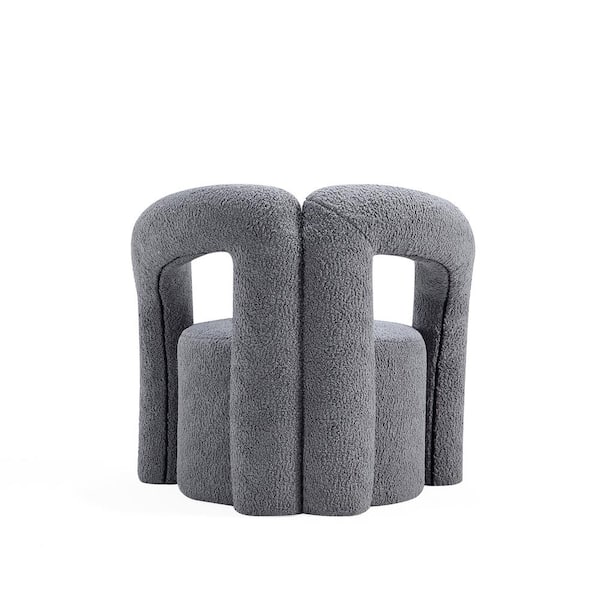 Manhattan Comfort Modern Darian Boucle Accent Chair in Grey