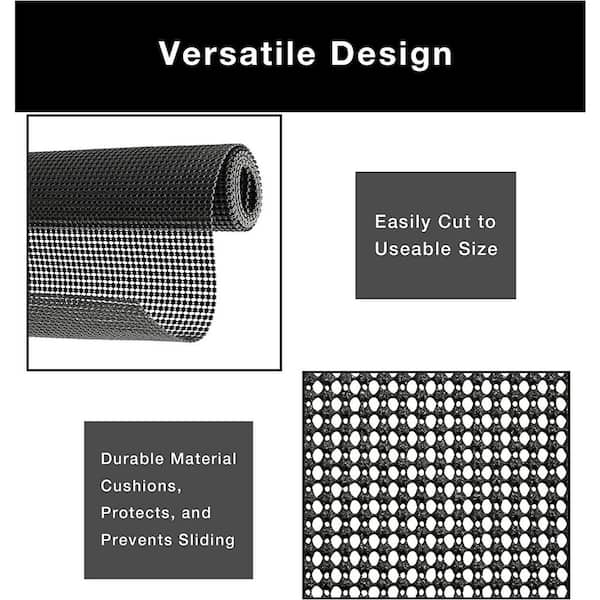 Smart Design Shelf Liner w/ Bonded Grip Adhesive - Washable Cutable  Material - Non Slip & Peel Design - for Shelves, Drawers, & Flat Surfaces 