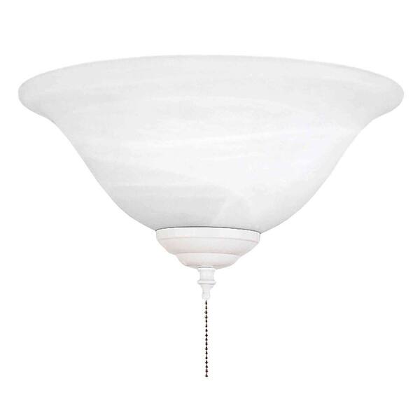 Royal Pacific 1-Light Fan Light Kit Alabaster Glass White Finish-DISCONTINUED
