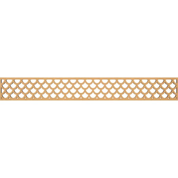Ekena Millwork Hudson Fretwork 0.375 in. D x 46.5 in. W x 6 in. L MDF Wood Panel Moulding
