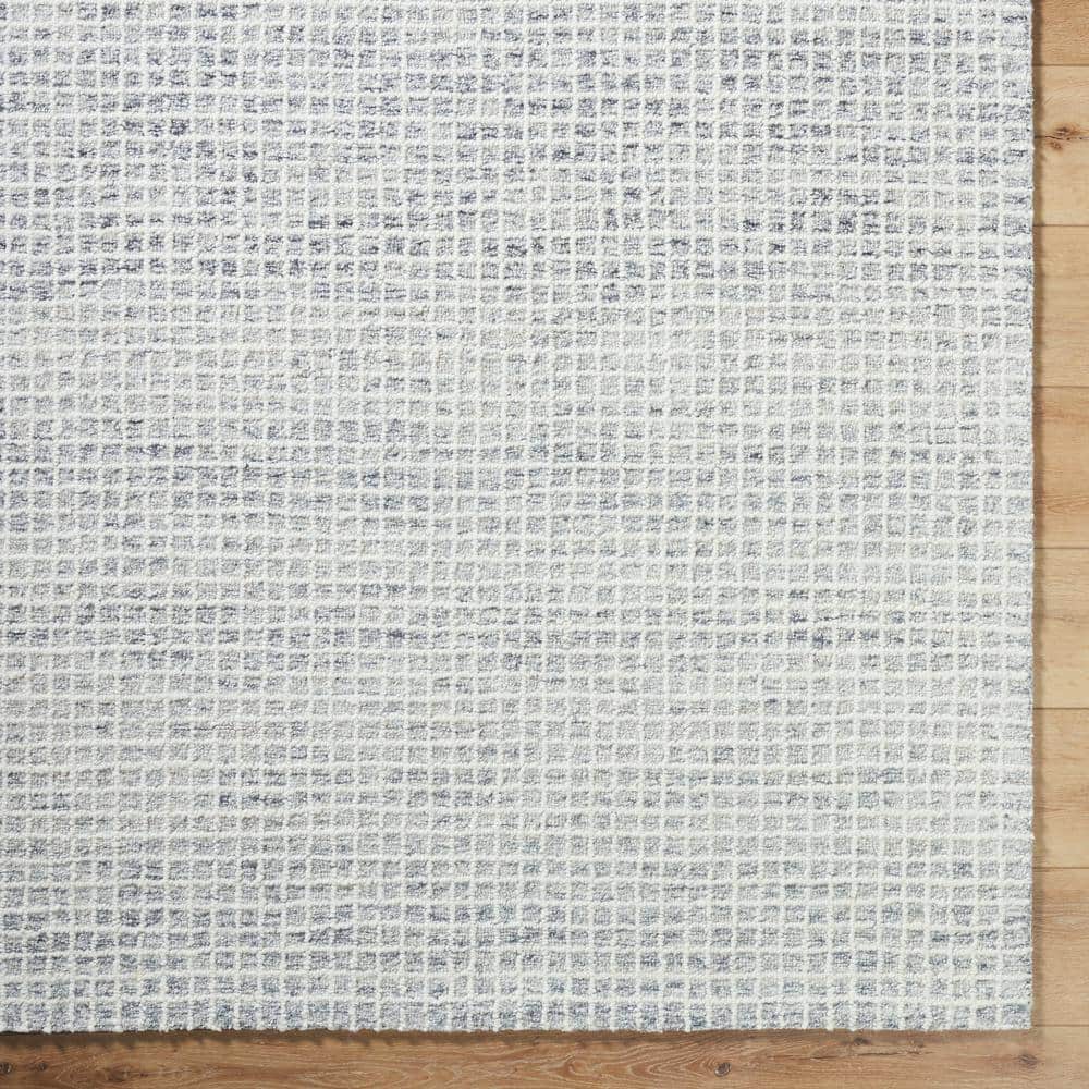 Handmade Light Gray Wool Rectangular Area Rug 12' x 15'