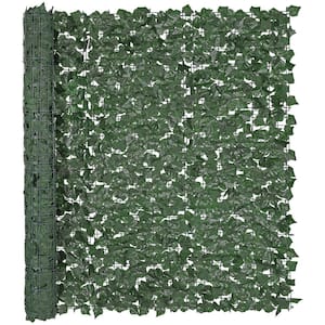 59 x 98 in. Ivy Privacy Fence Artificial Green Wall Screen Faux Hedges Decoration for Garden Yard Balcony Patio Plastic