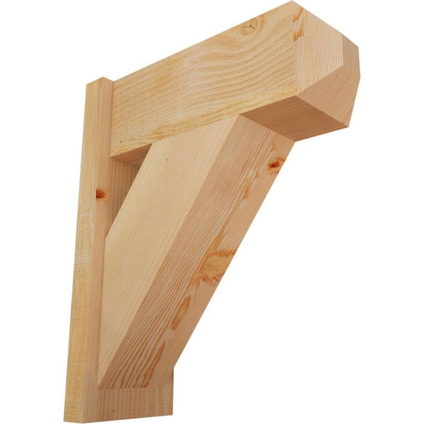 Ekena Millwork 8 in. x 24 in. x 20 in. Douglas Fir Traditional Craftsman Rough Sawn Outlooker