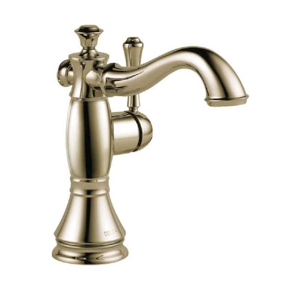 Delta Cassidy Single Hole Single-Handle Bathroom Faucet with Metal Drain Assembly in Polished Nickel