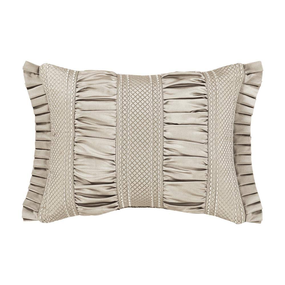 Branson Flax Flax Polyester Jacquard Boudoir Decorative Throw Pillow 15 In.