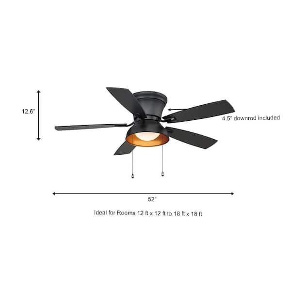 Led Natural Iron Ceiling Fan With Light, Vertical Ceiling Fan