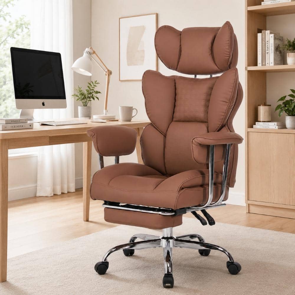 WONDER COMFORT Large Ergonomic PU Leather Seat High Back Heavy