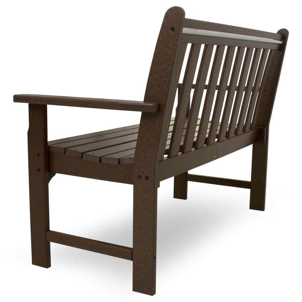 Mahogany 48" Recycled Plastic Outdoor Patio Bench