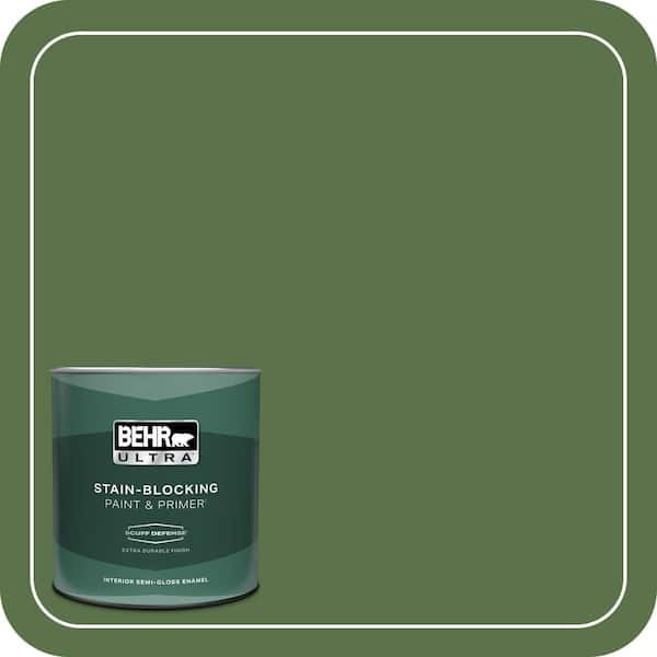 BEHR ULTRA 1 qt. #MQ6-48 Hummingbird Green Extra Durable Semi-Gloss Enamel Interior Paint & Primer