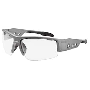 Clear Lens Matte Gray Safety Glasses