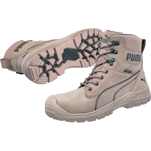 Men's Conquest CTX 7 in. High Safety Work Boots - Composite Toe - Stone Size 10.5(M)