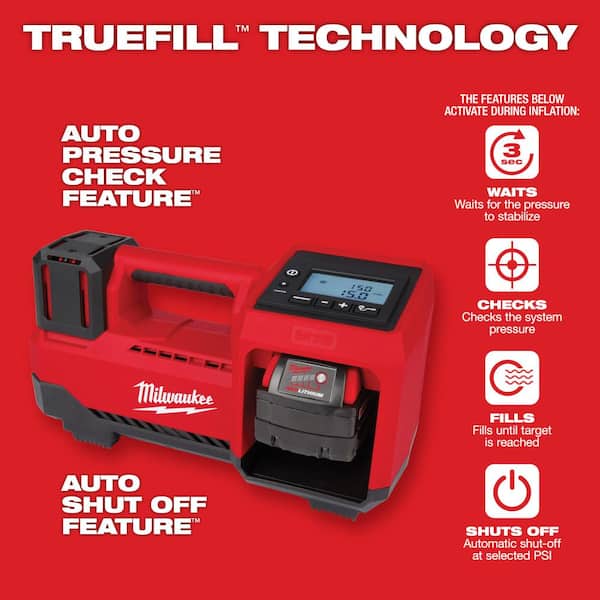 M18 18-Volt Lithium-Ion Cordless Inflator with (2) 5.0Ah Batteries and Charger