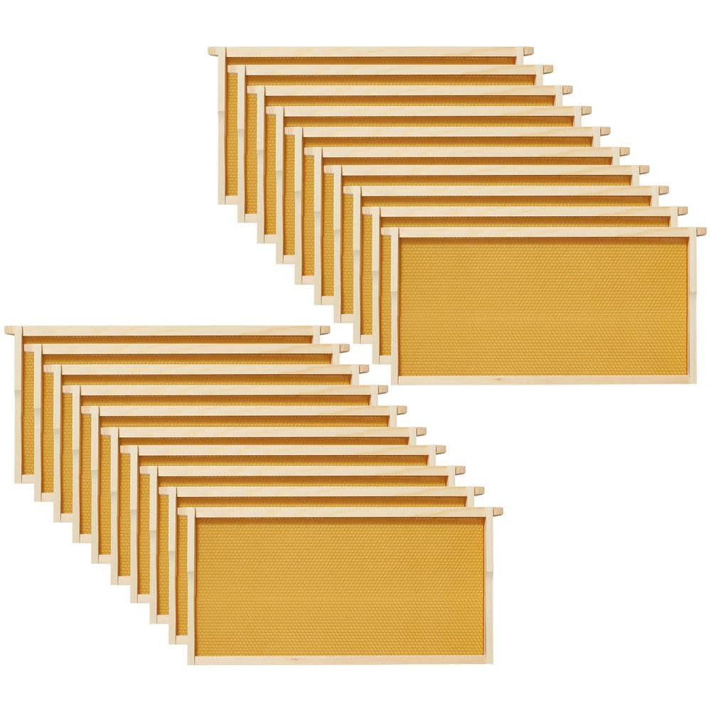 White Wooden Beehive Kit with Deep Brood Boxes and Medium Supers