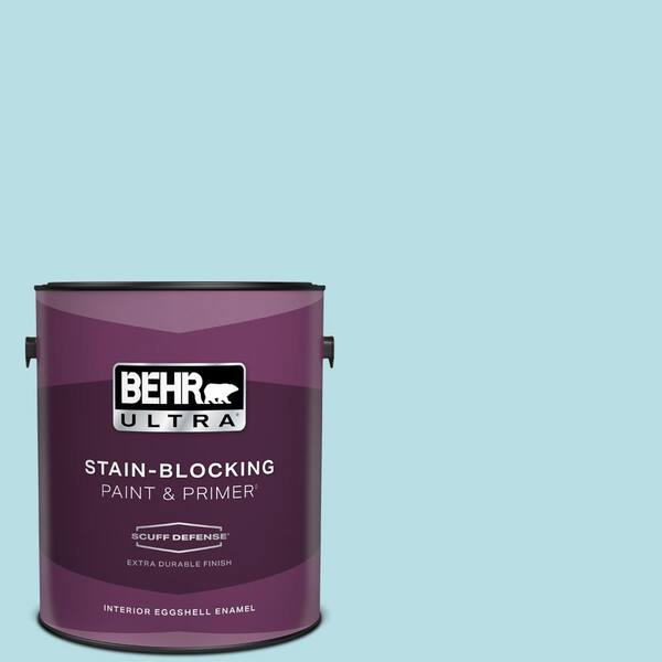 BEHR ULTRA 1 gal. #M470-2 Basin Blue Extra Durable Eggshell Enamel Interior Paint & Primer