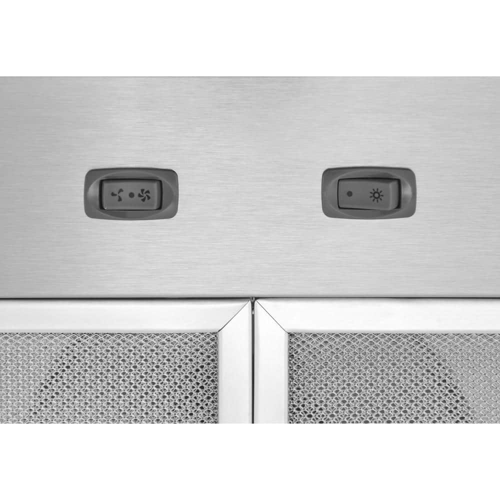 24-Inch Stainless Steel Convertible Range Hood Insert with LED Lighting