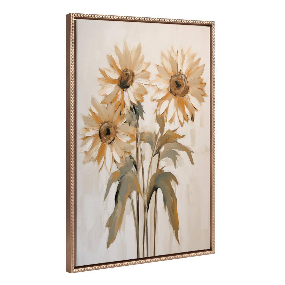 Gold Framed Canvas Art Print with Beaded Edge, 23" x 33"