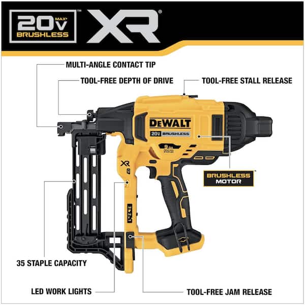 20V MAX 9-Gauge Cordless Fencing Stapler (Tool Only)
