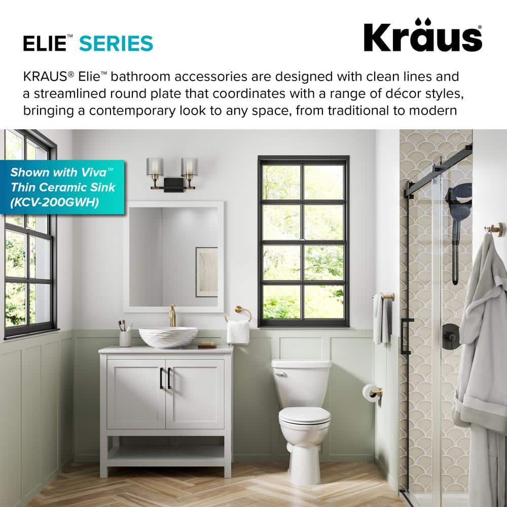 Elie Brushed Gold Double Wall Mounted Towel Hook