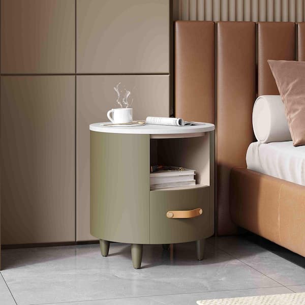 Green 1 Drawer 19.25 in. W Nightstand