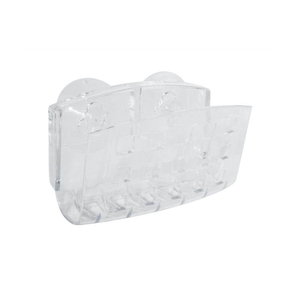 InterDesign Suction Soap Cradle 24200 The Home Depot   Clear Interdesign Soap Dishes 24200 64 1000 