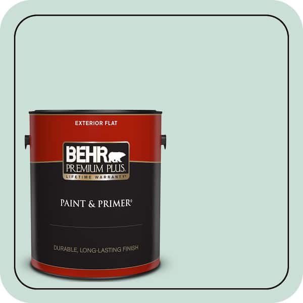 BEHR PREMIUM PLUS 1 gal. #M430-2 Ice Rink Flat Exterior Paint & Primer