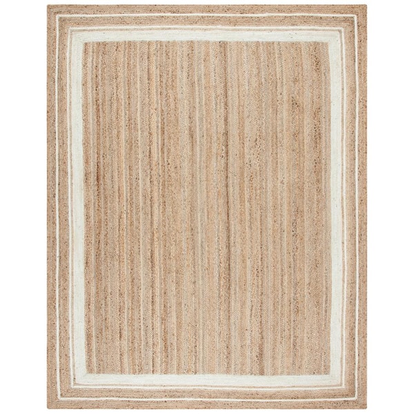 SAFAVIEH Natural Fiber Beige/Ivory 8 ft. x 10 ft. Border Woven Area Rug