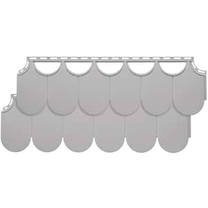 NovikShake HR Half Round (10 in. x 32 in.) Polymer Siding in Heritage Gray (22 Panels Per Box, 32.2 sq. ft.)