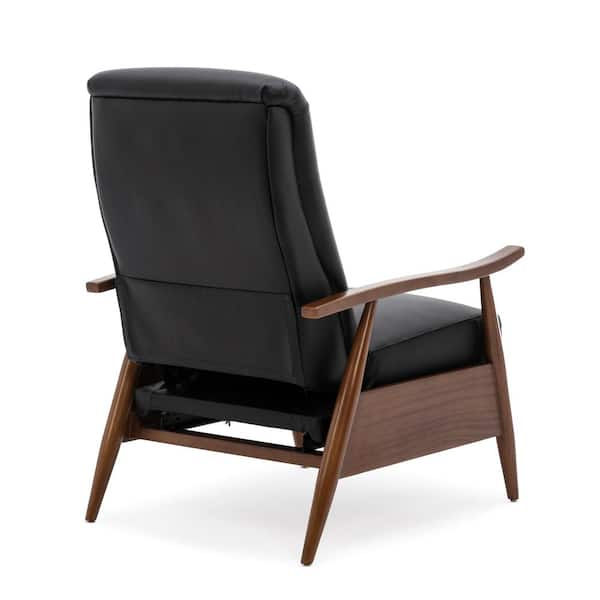 black and wood recliner