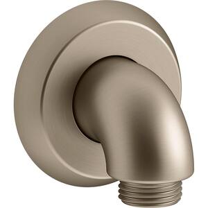 Forte 1/2 in. Brass 90-Degree Hub Wall-Mount Supply Elbow with Check Valve in Vibrant Brushed Bronze