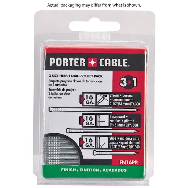 Porter-Cable 16-Gauge Finish Nail Project Pack (900 per Box)