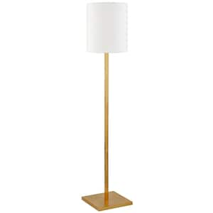 Braun 62 in. Brass Floor Lamp with Square Base