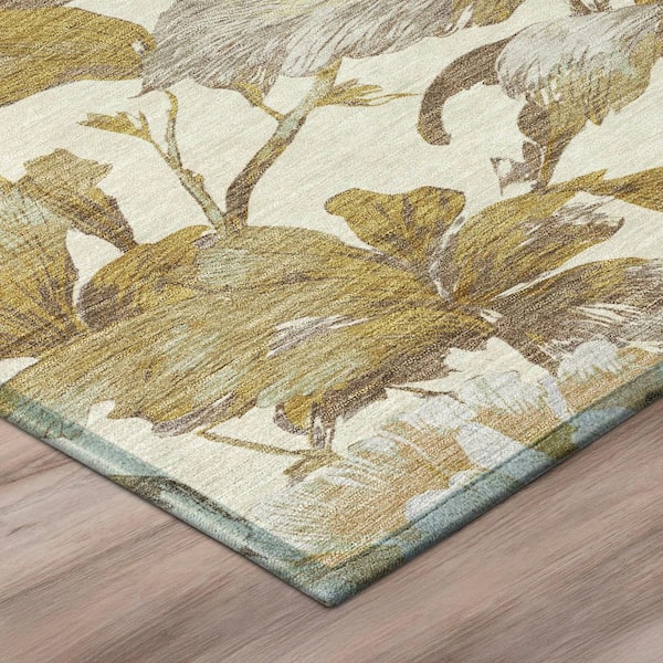 Chantille Machine Washable Indoor/Outdoor Abstract ACN3063 Wheat 8 ft. x 10 ft. Area Rug