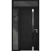 Vdomdoors In X In Left Hand Inswing Tinted Glass Black Enamel Steel Prehung Front