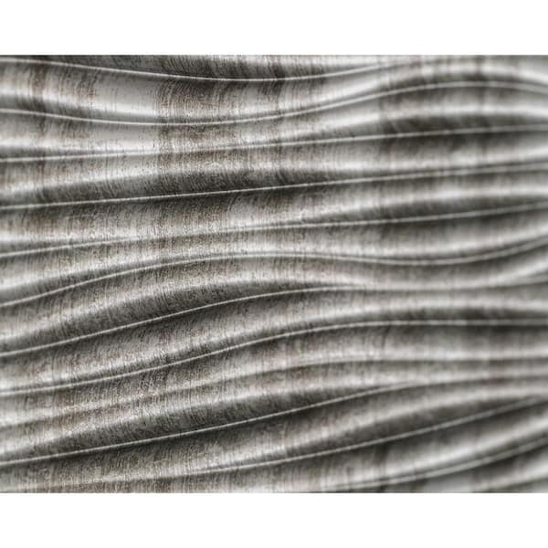 INNOVERA DECOR BY PALRAM 18.5'' x 24.3'' Wilderness Decorative 3D PVC Backsplash Panels in Crosshatch Silver 6-Pieces