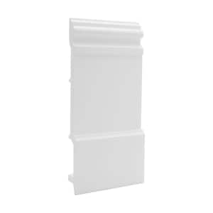 7/8 in. D x 8-1/4 in. W x 4 in. L Primed White High Impact Polystyrene Baseboard Moulding Sample Piece