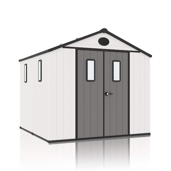 8 ft. W x 8 ft. D Outdoor Storage Resin Garden Shed for Backyard Outdoor (64 sq. ft. )