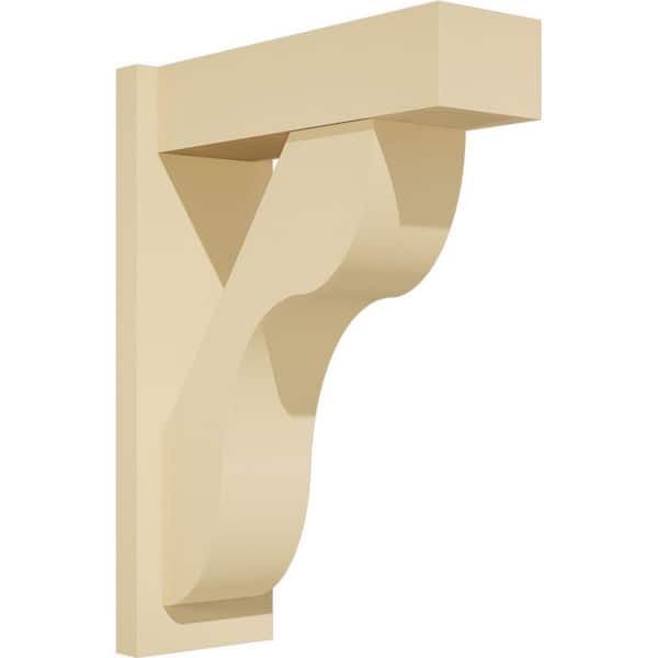 Ekena Millwork Carmel 7 in. W x 24 in. H x 18 in. D Signature Urethane Polyurethane Outlooker with Block Ends