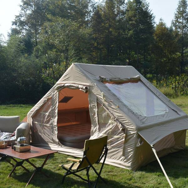 Coporesell 9.8 ft. x 7 ft. Beige Waterproof and Windproof Blow-Up