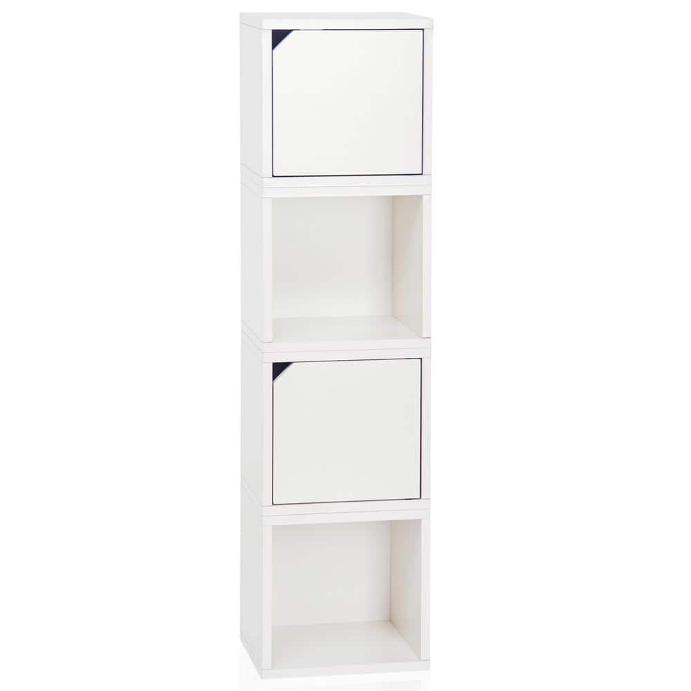 Modular Connect White Storage Cube with Door and Shelf