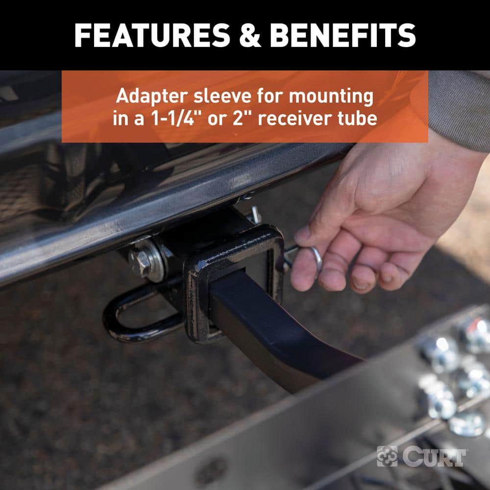 Black Steel Tray-Style Hitch Cargo Carrier for Vans