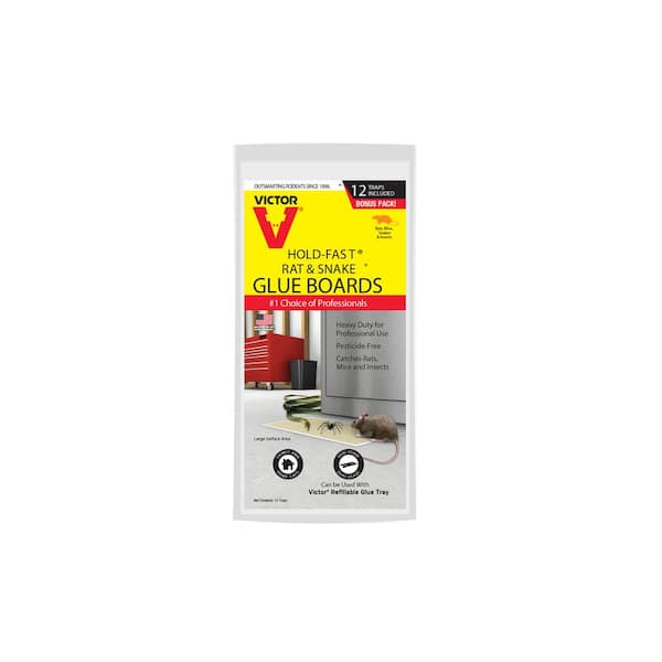 Victor Hold-Fast Disposable Rat and Snake Glue Traps (12-Pack)