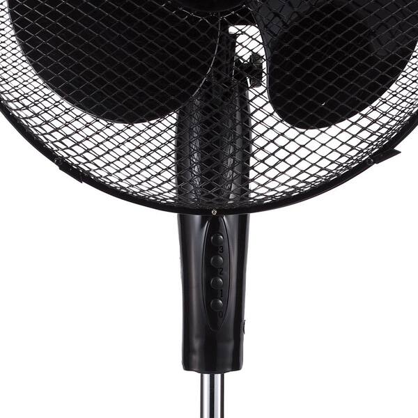 Brentwood Kool Zone 16 in. Oscillating Fan in Black