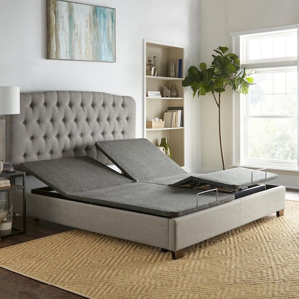 Boyd Sleep Split King Upholstered Adjustable Zero Clearance Bed