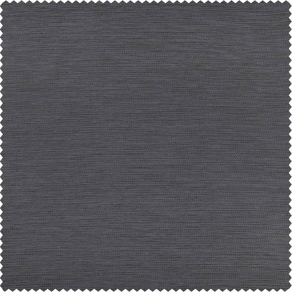 Armour Grey Polyester Blackout Puddle Length Window Panel