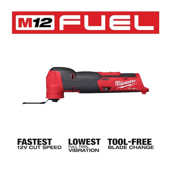 Milwaukee - M12 FUEL 12V Lithium-Ion Cordless Oscillating Multi-Tool with M12 XC 5.0 Ah Battery (2-Pack) Starter Kit and Charger
