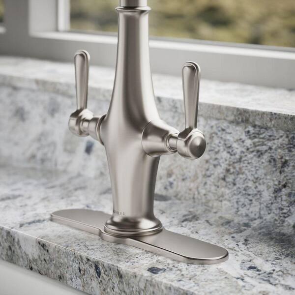 Kohler Worth Pull Down Kitchen Faucet, Kitchen Sink Faucet with Pull Down Sprayer, Vibrant Stainless, K-R11921-SD-VS 並行輸入品 KOHLER Tone Vibrant Stainless Single Handle Pull-down Kitchen