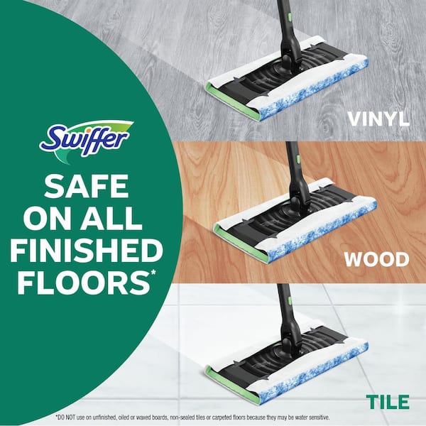 Sweep Plus Mop Deluxe 2 in 1 Multi-Surface Floor Cleaning Starter Kit (1-Sweeper, 5-Sweep Cloths, 3-Mop Cloths)